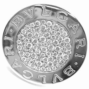 Rare! Authentic Bvlgari Bulgari 18k White Gold Diamond Ring